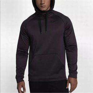 Nike Men Therma Dri Fit Pullover Hoodie Dark Red
